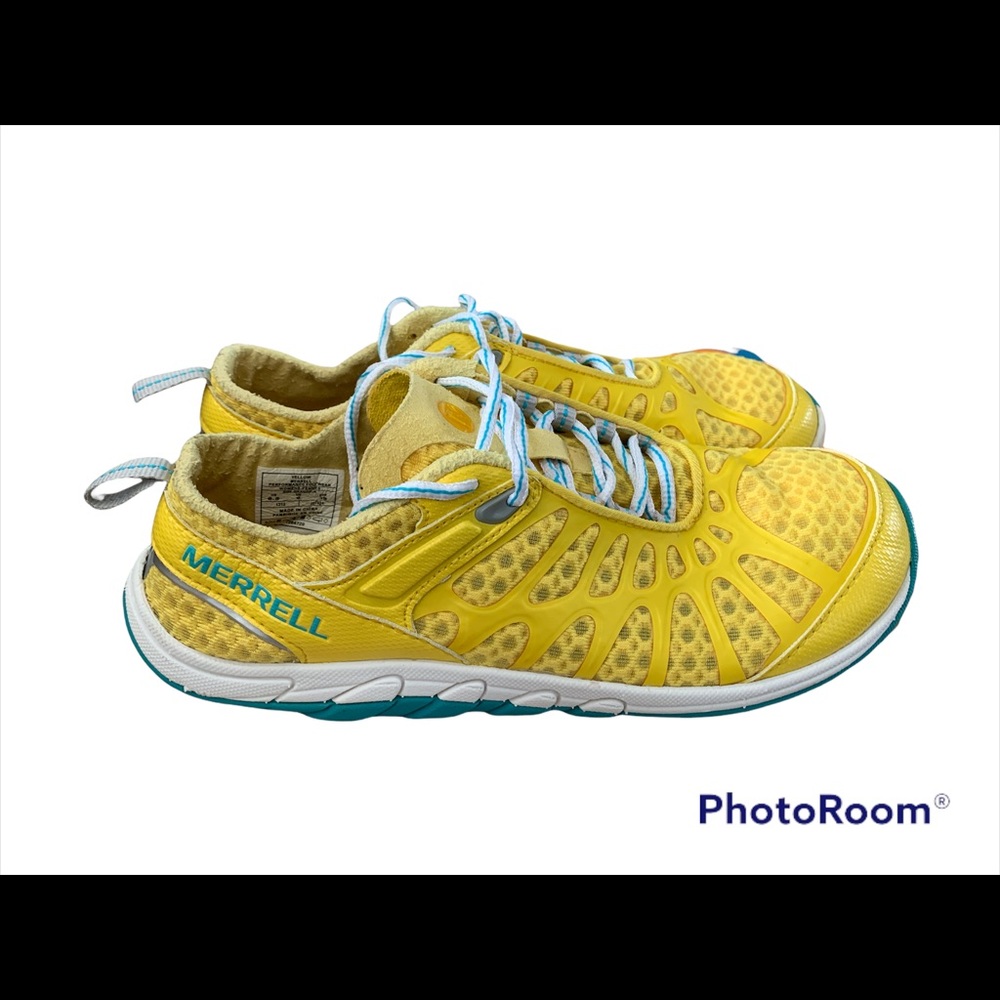 Merrell Crush Glove Yellow Barefoot Minimalist Running Shoes Women sz 8